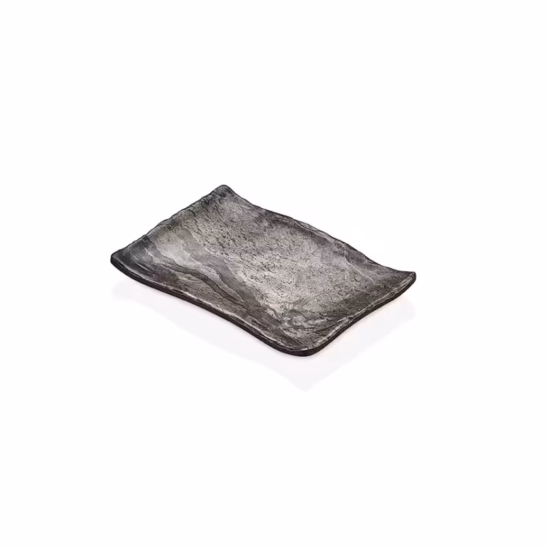 "Terra Jupiter Kahverengi Dikdörtgen Melamin Tabak 19x13,5cm 30019.JUP - Kırılmaz"