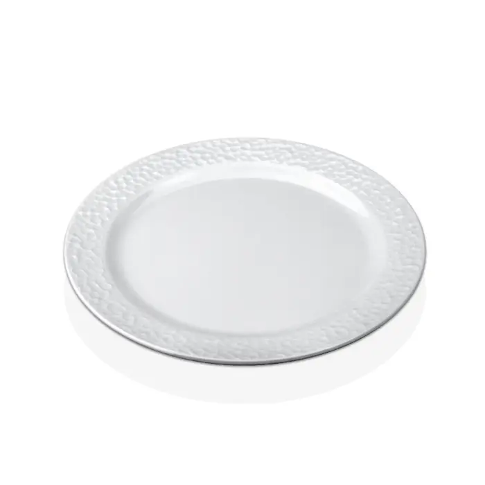 8120.CW -  12'li Kplus  Krem Beyaz Yuvarlak Tabak Seti 20 cm, Thermoset Melamin - Görsel 1