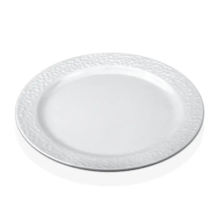 8126.CW -  6'lı Kplus  Krem Beyaz Yuvarlak Tabak Seti 26 cm, Thermoset Melamin - Görsel 1