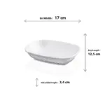 8417.CW -  12'li Kplus  Krem Beyaz Dikdörtgen Tabak Seti 17x12,5 cm, Thermoset Melamin - Görsel 2