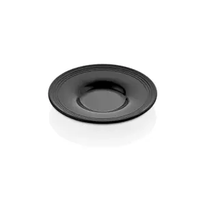 Külsan 1521.BL Drinkware siyah parlak kırılmaz melamin çay tabağı altlığı (11.5 cm).