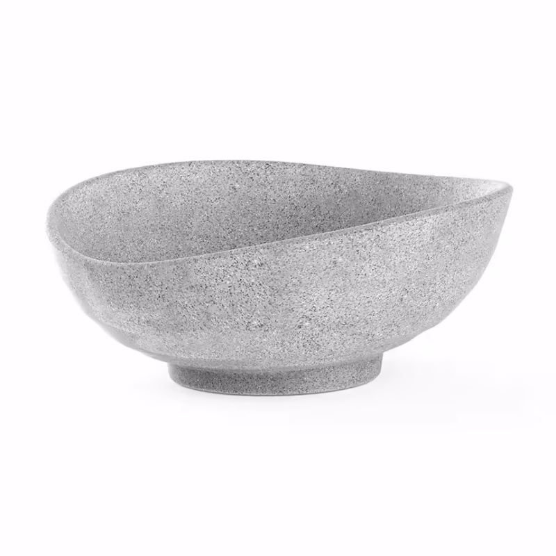 Kulsan 36026.GG Galaxy Gri Granit büyük melamin kase, 1.6 Lt, büfe sunumu.