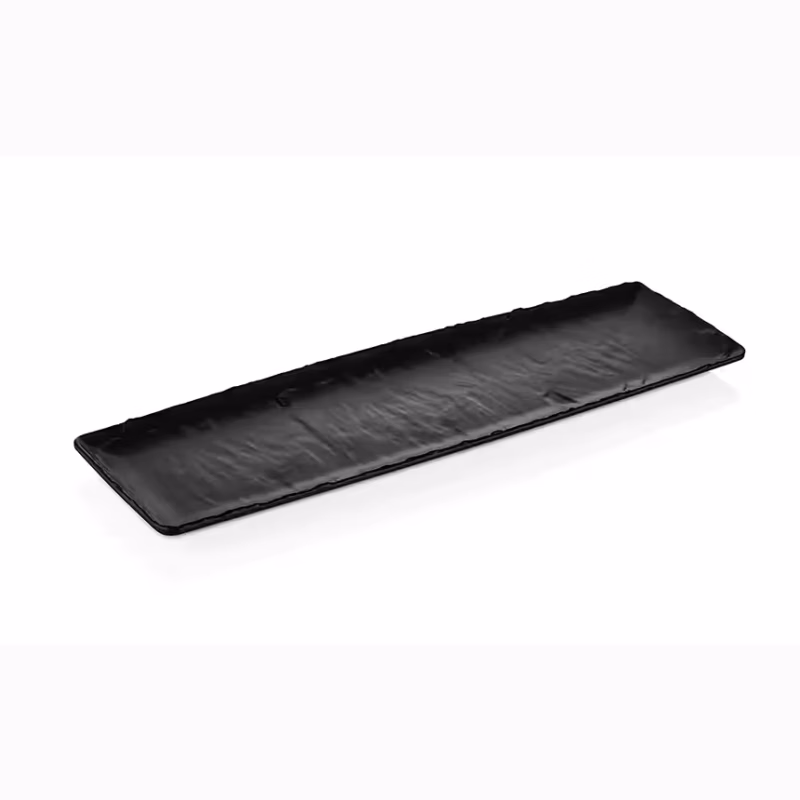 Kulsan Polaris GN 2/4 Siyah Melamin Sunum Polaris Gastronorm Tabak 41024.BL - Kırılmaz, Gıda Uyumlu Uzun Büfe Tabağı"