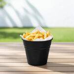 48011.BL - Bucket  Siyah Kova 11 cm, Thermoset Melamin