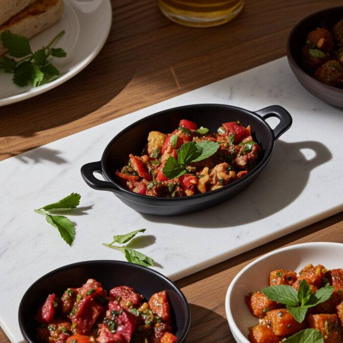 24016.BL - Terra  Siyah Mezelik Ramekin Seti 15x8 cm, Thermoset Melamin - Görsel 1