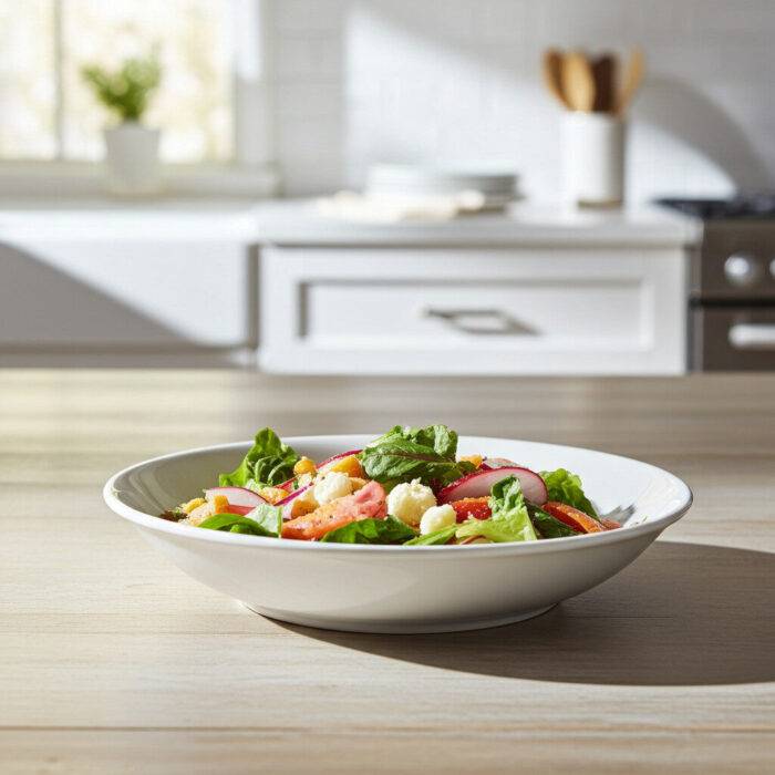 D3219.PW - Diamond  Çukur Tabak Seti 19,5cm Thermoset Melamin - Görsel 1