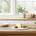 35135.WG - Beyaz Granit Efektli Yuvarlak Pano 35 cm, Thermoset Melamin