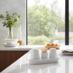 1505SET.PW - Beyaz Tuzluk Biberlik Seti 7,8 cm Thermoset Melamin