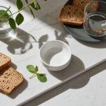 1308.PW -  Beyaz Minimal Kase 8 cm, Thermoset Melamin