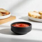 1308.BL -  Siyah Minimal Kase 8 cm, Thermoset Melamin