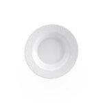 8220.CW - Kplus  Krem Beyaz Çukur Tabak Seti 20 cm, Thermoset Melamin