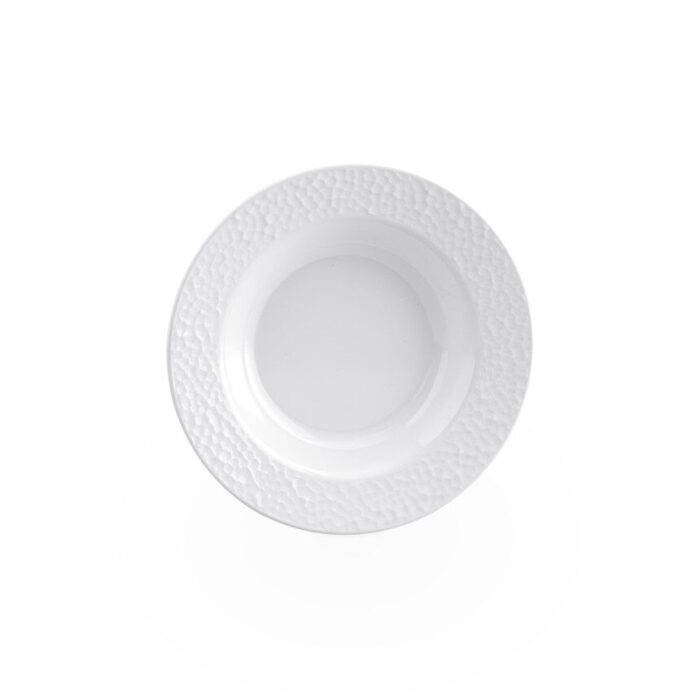 8220.CW - Kplus  Krem Beyaz Çukur Tabak Seti 20 cm, Thermoset Melamin - Görsel 1