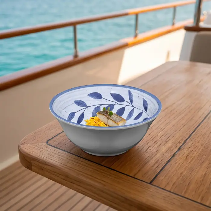 Selva Blue 16 Parça Yemek Takımı, Çanta Hediyeli, Thermoset Melamin - Görsel 7