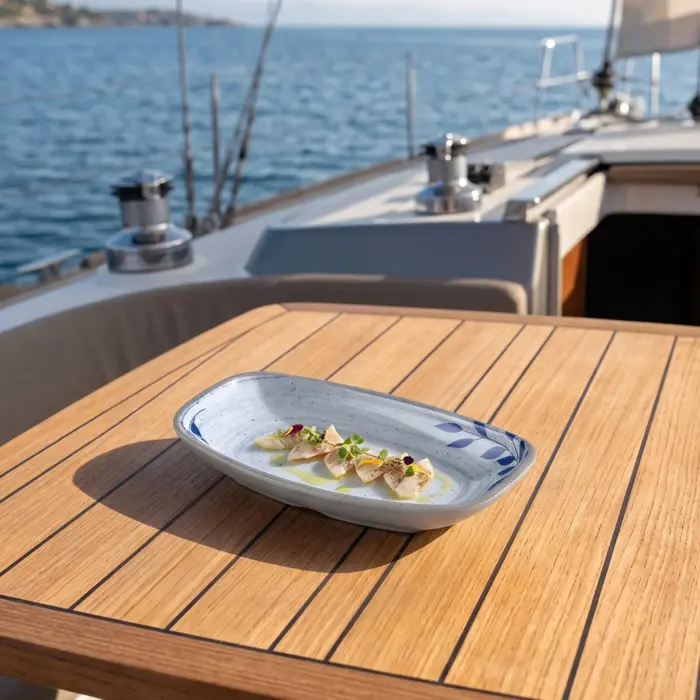 Selva Blue 16 Parça Yemek Takımı, Çanta Hediyeli, Thermoset Melamin - Görsel 6