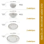 Old Ivory 8 Parça Yemek Takımı, Çanta Hediyeli, Thermoset Melamin - Görsel 3
