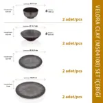Velora Clay 8 Parça Yemek Takımı, Çanta Hediyeli, Thermoset Melamin - Görsel 3