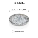 Velora Cloud Yuvarlak Tabak Seti, Ø 17,8 cm - h.2 cm , Thermoset Melamin - Görsel 2