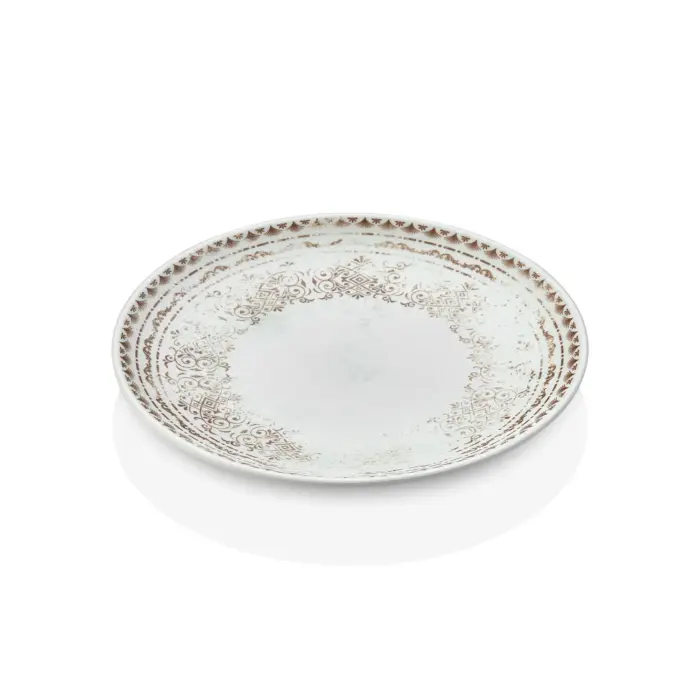 Old Ivory Yuvarlak Tabak Seti, Ø 23 cm - h.2,3 cm , Thermoset Melamin - Görsel 3