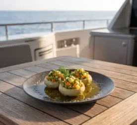 23 cm çapında ve 2,3 cm yüksekliğinde mat eskitme taş ve metalik antrasit dokulu melamin yuvarlak HappyChef 3'lü yemek ve servis tabağı seti.