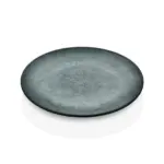 25,4 cm çapında ve 3 cm yüksekliğinde yeşil gri reaktif taş efektli melamin yuvarlak HappyChef 3'lü ana yemek ve servis tabağı seti.