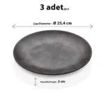 Velora Clay Yuvarlak Tabak Seti, Ø 25,4 cm - h.3 cm , Thermoset Melamin - Görsel 2