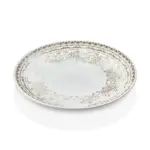 28 cm çapında ve 3 cm yüksekliğinde krem-beyaz zemin üzerine bakır otantik etnik motifli thermoset melamin yuvarlak Happy Chef Old Ivory seri 3'lü servis tabağı seti.