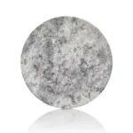 28 cm çapında ve 3 cm yüksekliğinde açık gri eskitme beton taş efektli thermoset melamin yuvarlak Happy Chef Velora Cloud seri 3'lü servis tabağı seti.