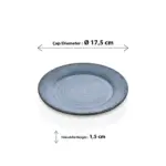 Blue Nebula 6'lı Klasik Yuvarlak Tabak Seti, Ø 17,5 cm - h.1,5 cm , Thermoset Melamin - Görsel 2