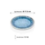 Blue Iris 6'lı Klasik Yuvarlak Tabak Seti, Ø 17,5 cm - h.1,5 cm , Thermoset Melamin - Görsel 2