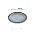 Grey Quartz 6'lı Klasik Yuvarlak Tabak Seti, Ø 17,5 cm - h.1,5 cm , Thermoset Melamin - Görsel 2