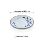 Selva Blu 6'lı Klasik Yuvarlak Tabak Seti, Ø 17,5 cm - h.1,5 cm , Thermoset Melamin - Görsel 2