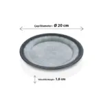 Grey Quartz 6'lı Klasik Yuvarlak Tabak Seti, Ø 20 cm - h.1,8 cm , Thermoset Melamin - Görsel 2