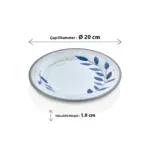 Selva Blu 6'lı Klasik Yuvarlak Tabak Seti, Ø 20 cm - h.1,8 cm , Thermoset Melamin - Görsel 2