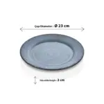 Blue Nebula 3'lü Klasik Yuvarlak Tabak Seti, Ø 23 cm - h.2 cm , Thermoset Melamin - Görsel 2