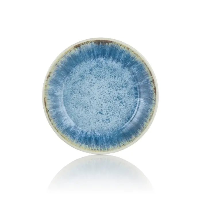 Blue Iris 3'lü Klasik Yuvarlak Tabak Seti, Ø 23 cm - h.2 cm , Thermoset Melamin - Görsel 3
