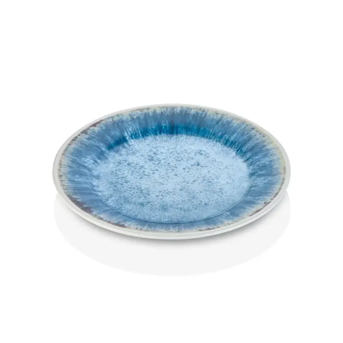 Blue Iris 3'lü Klasik Yuvarlak Tabak Seti, Ø 23 cm - h.2 cm , Thermoset Melamin - Görsel 4