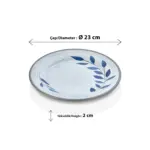 Selva Blu 3'lü Klasik Yuvarlak Tabak Seti, Ø 23 cm - h.2 cm , Thermoset Melamin - Görsel 2