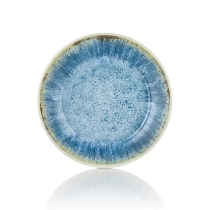 Blue Iris 3'lü Klasik Yuvarlak Tabak Seti, Ø 25 cm - h.2 cm , Thermoset Melamin - Görsel 3