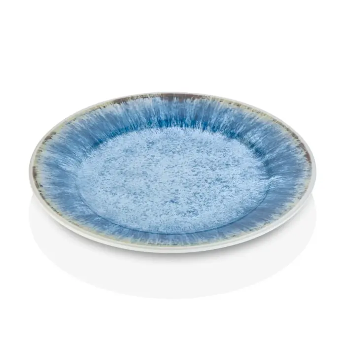 Blue Iris 3'lü Klasik Yuvarlak Tabak Seti, Ø 28 cm - h.2,5 cm , Thermoset Melamin - Görsel 4