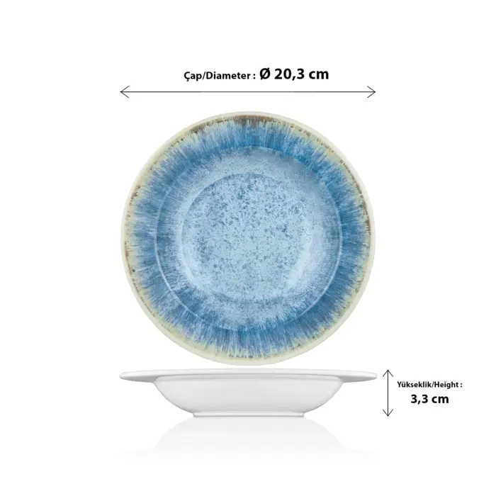 Blue Iris 3'lü Çukur Tabak Seti, Ø 20,3 cm - h.3,3 cm , Thermoset Melamin - Görsel 2