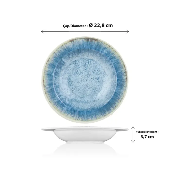 Blue Iris 3'lü Çukur Tabak Seti, Ø 22,8 cm - h.3,7 cm , Thermoset Melamin - Görsel 2