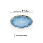 Blue Iris 6'lı Yuvarlak Tabak Seti, Ø 17,5 cm - h.1,8 cm , Thermoset Melamin - Görsel 2