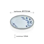 Selva Blu 6'lı Yuvarlak Tabak Seti, Ø 17,5 cm - h.1,8 cm , Thermoset Melamin - Görsel 2