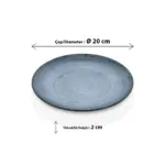 Blue Nebula 6'lı Yuvarlak Tabak Seti, Ø 20 cm - h.2 cm , Thermoset Melamin - Görsel 2