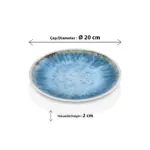 Blue Iris 6'lı Yuvarlak Tabak Seti, Ø 20 cm - h.2 cm , Thermoset Melamin - Görsel 2