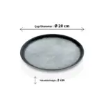 Grey Quartz 6'lı Yuvarlak Tabak Seti, Ø 20 cm - h.2 cm , Thermoset Melamin - Görsel 2
