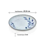 Selva Blu 6'lı Yuvarlak Tabak Seti, Ø 20 cm - h.2 cm , Thermoset Melamin - Görsel 2