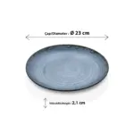 Blue Nebula 3'lü Yuvarlak Tabak Seti, Ø 23 cm - h.2,1 cm , Thermoset Melamin - Görsel 2