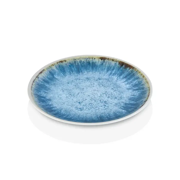 Blue Iris 3'lü Yuvarlak Tabak Seti, Ø 23 cm - h.2,1 cm , Thermoset Melamin - Görsel 4