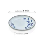 Selva Blu 3'lü Yuvarlak Tabak Seti, Ø 23 cm - h.2,1 cm , Thermoset Melamin - Görsel 2